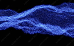 Abstract blue wave pattern representing electromagnetic interference.